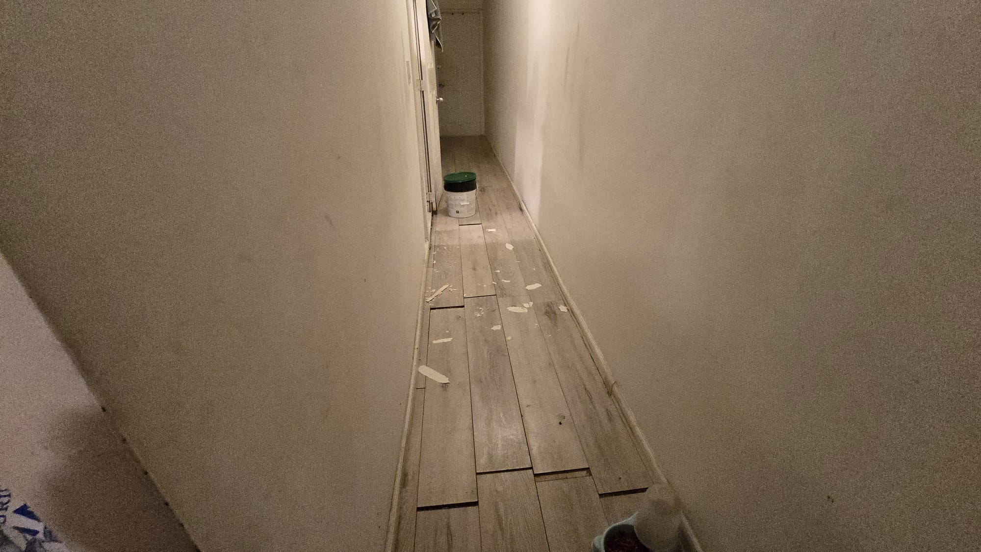 Hallway Floor Tile Installation